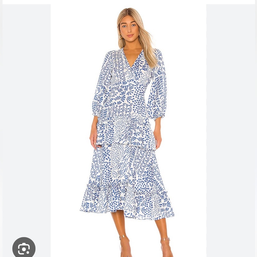 NWT Alexis Tereasa green abstract dress sold out at Revolve Moda Operandi FRWRD